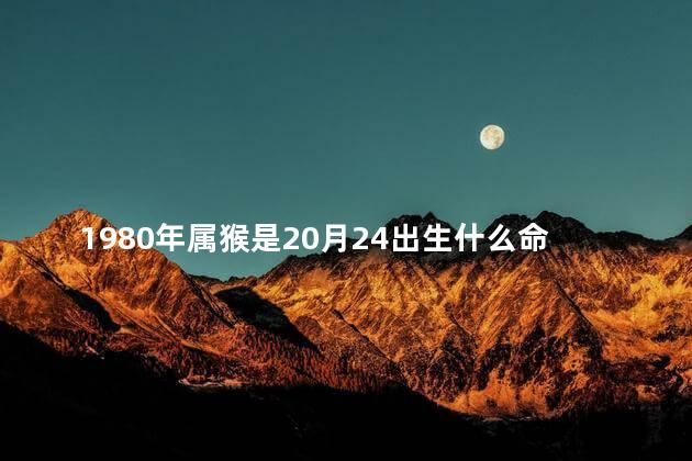 1980年属猴是20月24出生什么命五行纳音