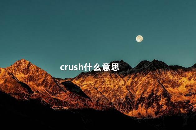 crush什么意思 crush是什么