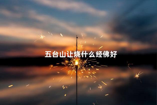 五台山让烧什么经佛好