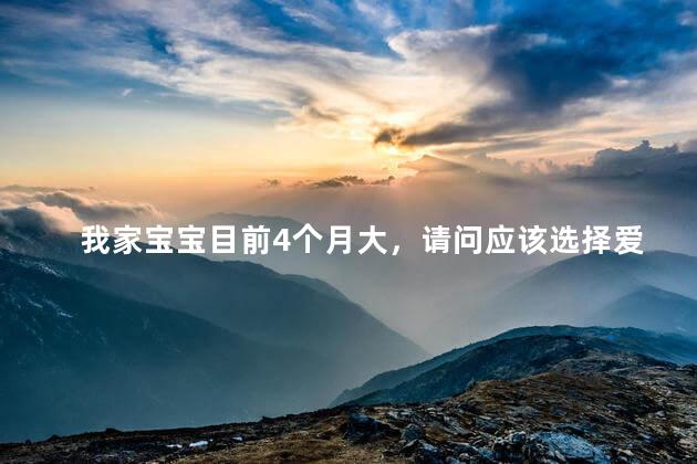 我家宝宝目前4个月大，请问应该选择爱悠若特哪个系列段的奶粉