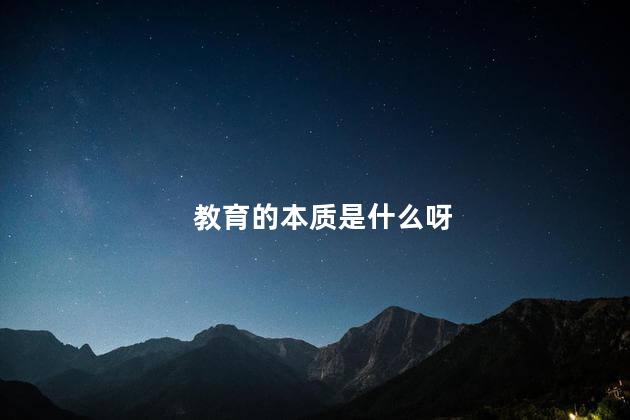 教育的本质是什么呀